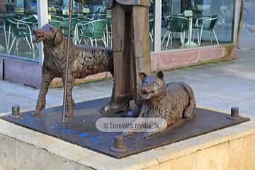 Escultura «Mendigo con perros»