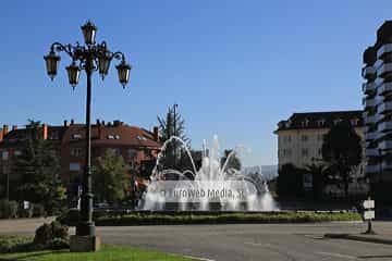 Fuente a la entrada de la autopista Y