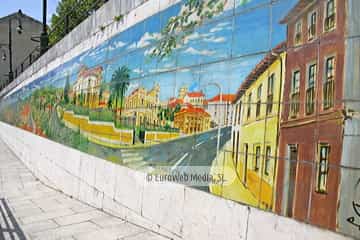 Mural en Candás (parque Les Conserveres, espaldón). Mural en Candás 6