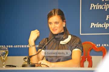 Yelena Isinbayeva, Premio Príncipe de Asturias de los Deportes 2009