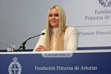 Lindsey Vonn, Premio Princesa de Asturias de los Deportes 2019