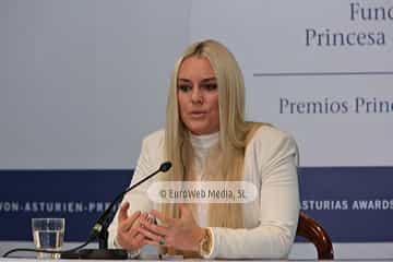 Lindsey Vonn, Premio Princesa de Asturias de los Deportes 2019